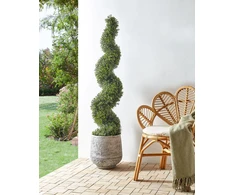 Beliani Dirbtinis augalas BUXUS SPIRAL TREE 158 cm žalias
