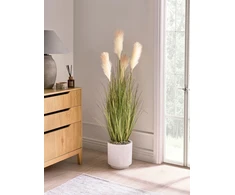 Beliani Dirbtinis augalas CORTADERIA GRASS, 120 cm, žalias