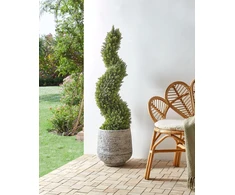 Beliani Dirbtinis augalas CYPRESS SPIRAL TREE 126 cm žalias