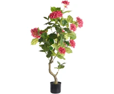 Beliani Dirbtinis augalas HORTENSIUM 120 cm raudonas