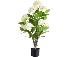 Beliani Dirbtinis augalas HORTENSIUM 90 cm baltas