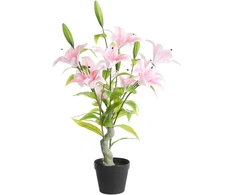 Beliani Dirbtinis augalas LILIARIUM 85 cm rožinis