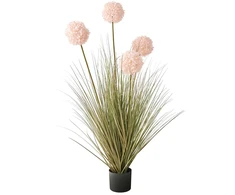 Beliani Dirbtinis augalas SNOWBALL BUSH 120 cm rožinis
