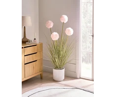 Beliani Dirbtinis augalas SNOWBALL BUSH 120 cm rožinis