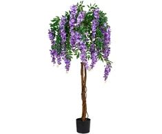Beliani Dirbtinis augalas WISTERIA TREE 150 cm Žalias