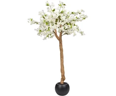 Beliani Dirbtinis medis CHERRY TREE 180 cm baltas