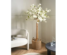 Beliani Dirbtinis medis CHERRY TREE 180 cm baltas