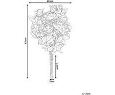 Beliani Dirbtinių gėlių puokštė COLARES 62 cm rožinė