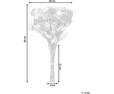 Beliani Dirbtinių gėlių puokštė SILVEIRA 60 cm rausva