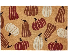 Beliani Durelių kilimėlis PANDIN spalvotas 60 x 90 cm Moliūgas kokoso pluoštas