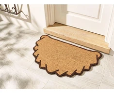 Beliani Durų kilimėlis LAZI Naturalus 45 x 75 cm Kokoso pluoštas
