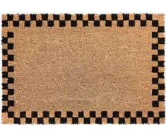 Beliani Durų kilimėlis SAGADA smėlio / juodos spalvos 60 x 90 cm kokoso pluoštas