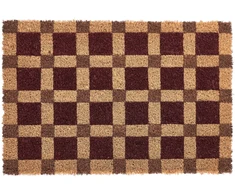 Beliani Durų kilimėlis VILLASIS smėlio/rudos spalvos 60 x 90 cm kokoso pluošto