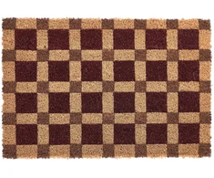 Beliani Durų kilimėlis VILLASIS smėlio/rudos spalvos 40 x 60 cm Kokoso pluoštas