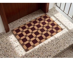 Beliani Durų kilimėlis VILLASIS smėlio/rudos spalvos 60 x 90 cm kokoso pluošto