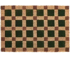 Beliani Durų kilimėlis VILLASIS smėlio/žalias 60 x 90 cm kokoso pluoštas