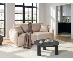 Beliani Dviejų vietų modulinė sofa MESNALI Bouclé, smėlio spalvos