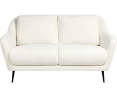Beliani Dviejų vietų sofa EIBY, balta, šenilinė