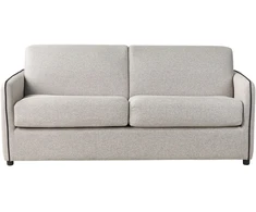 Beliani Dvivietė išskleidžiama sofa ISHOJ šviesiai pilka