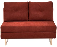 Beliani Dvivietė išskleidžiama sofa JERSLEV, raudona
