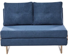 Beliani Dvivietė išskleidžiama sofa JERSLEV, mėlyna