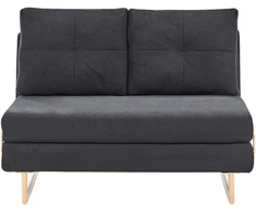 Beliani Dvivietė išskleidžiama sofa JERSLEV Juoda