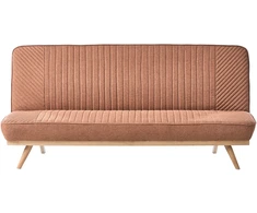 Beliani Dvivietė išskleidžiama sofa KALFAFEL, aukso ruda