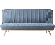 Beliani Dvivietė išskleidžiama sofa KALFAFEL, mėlyna