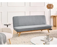 Beliani Dvivietė išskleidžiama sofa KALFAFEL, pilka
