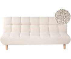 Beliani Dvivietė miegamoji sofa RISOR, „Bouclé“, balkšva