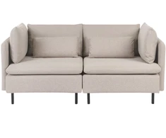 Beliani Dvivietė modulinė sofa EGERIS, smėlio spalvos