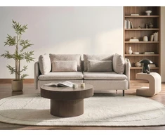 Beliani Dvivietė modulinė sofa EGERIS, smėlio spalvos