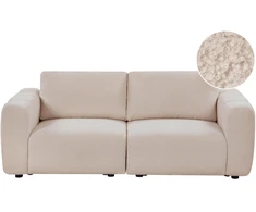 Beliani Dvivietė modulinė sofa KIVVIK Bouclé, smėlio spalvos