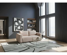 Beliani Dvivietė modulinė sofa KIVVIK Bouclé, smėlio spalvos