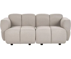 Beliani Dvivietė modulinė sofa MAKSABERG, smėlio spalvos