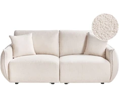 Beliani Dvivietė modulinė sofa MESNALI Boucle, kreminė balta