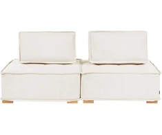 Beliani Dvivietė modulinė sofa TIBRO, balkšva