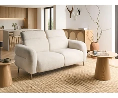 Beliani Dvivietė sofa ARTUNA Bouclé, balkšva