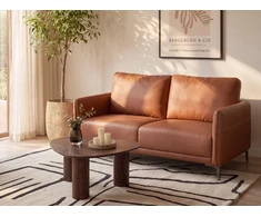 Beliani Dvivietė sofa CILENS, aukso rudos spalvos