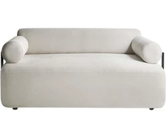 Beliani Dvivietė sofa ELVA, kreminė balta