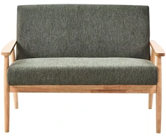 Beliani Dvivietė sofa ESRUM šviesiai ruda/žalia