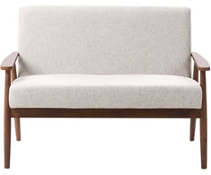 Beliani Dvivietė sofa ESRUM tamsiai ruda/pilka
