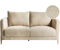 Beliani Dvivietė sofa GIMO Boucle smėlio spalvos