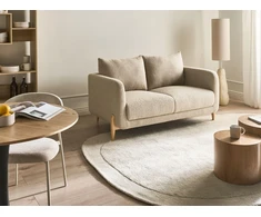 Beliani Dvivietė sofa GIMO Boucle smėlio spalvos