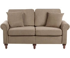 Beliani Dvivietė sofa GINNERUP, ruda
