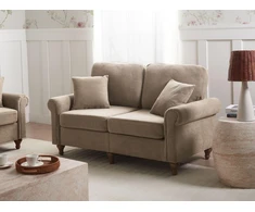 Beliani Dvivietė sofa GINNERUP, ruda