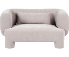 Beliani Dvivietė sofa HOGBO smėlio spalvos