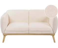 Beliani Dvivietė sofa LJUNG Boucle šviesiai smėlio spalvos