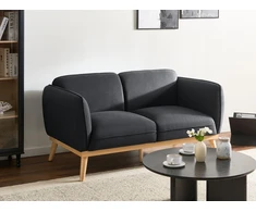 Beliani Dvivietė sofa LJUNG juoda