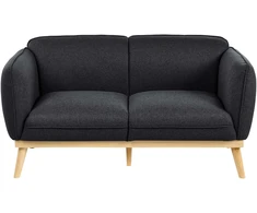 Beliani Dvivietė sofa LJUNG juoda